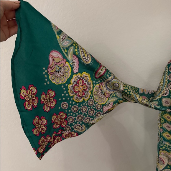 Nasty Gal Collection- Green Paisley Floral Retro Dress- size 4 - Picture 4 of 9